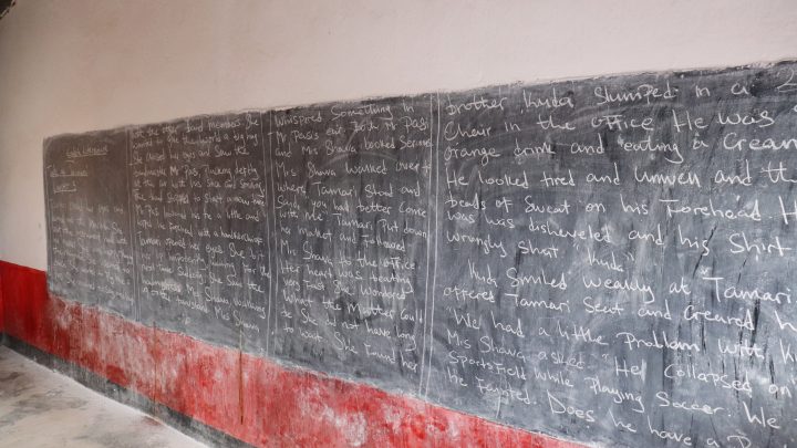 Malawi school blackboard